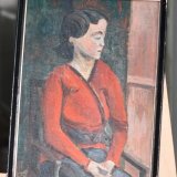 Portrait. Huile sur bois
